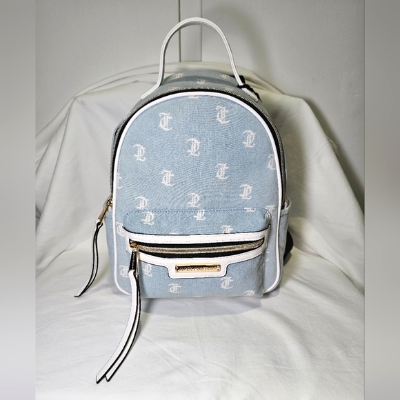 NWT Juicy Couture Bestseller Rosie Mini Backpack Denim - Picture 2 of 11